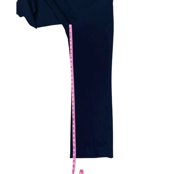 Akris Punto Wool Crepe Straight Leg Flat Front Pants Black Size 6 Career Office - Picture 9 of 12